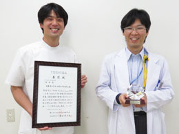 発表者の守山医師（右）と河村技師